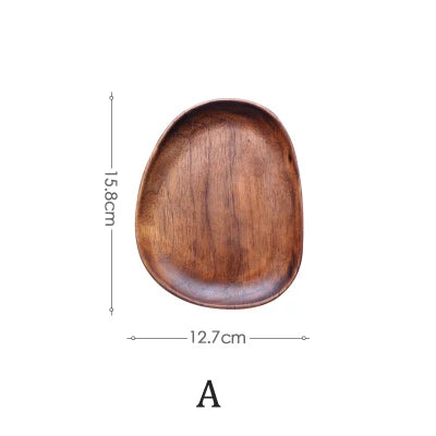 Solid Wood Round Dinner Plates
