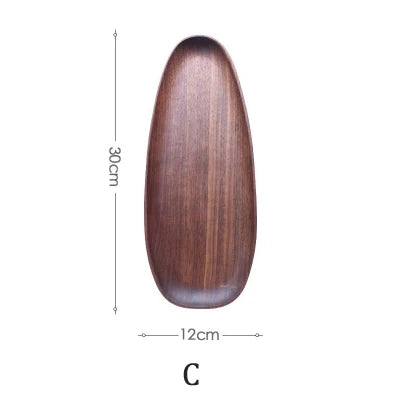 Solid Wood Round Dinner Plates