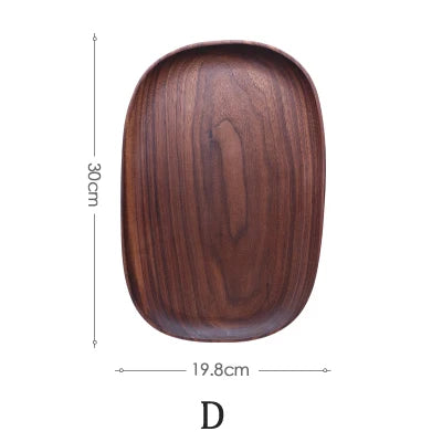 Solid Wood Round Dinner Plates
