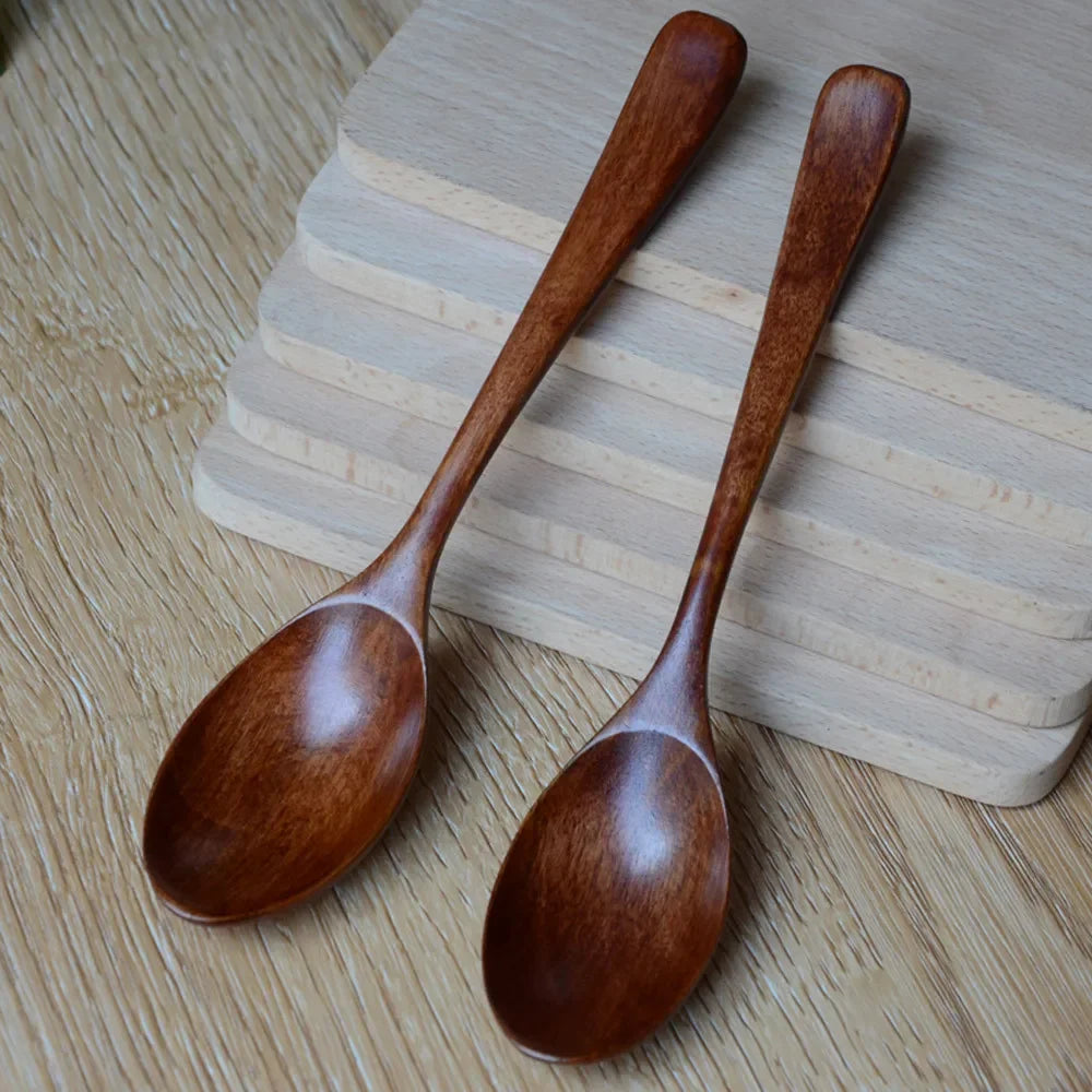6PCS Wooden Spoon Bamboo Kitchen Utensil