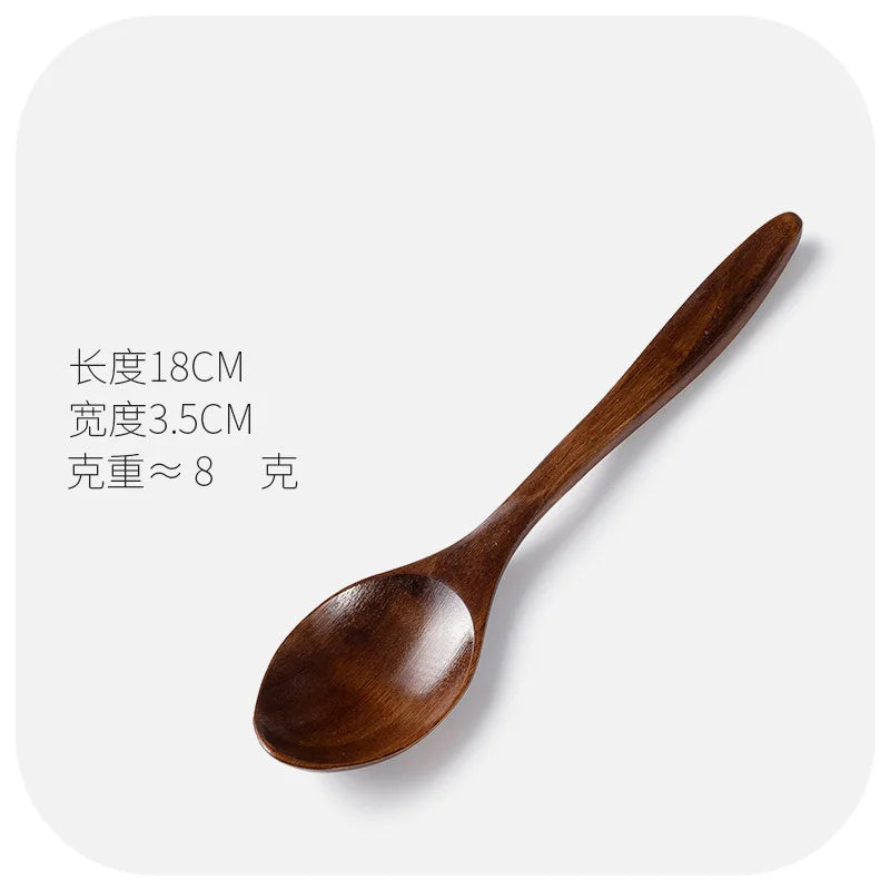 6PCS Wooden Spoon Bamboo Kitchen Utensil