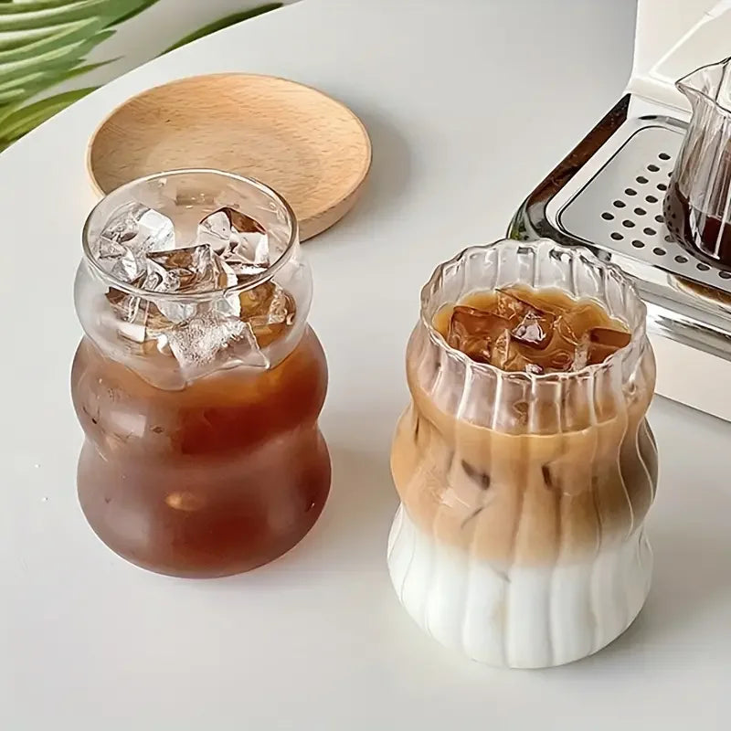 Ins Glass Cup 500ML 16OZ Heat-resistant Tumbler Drinkware