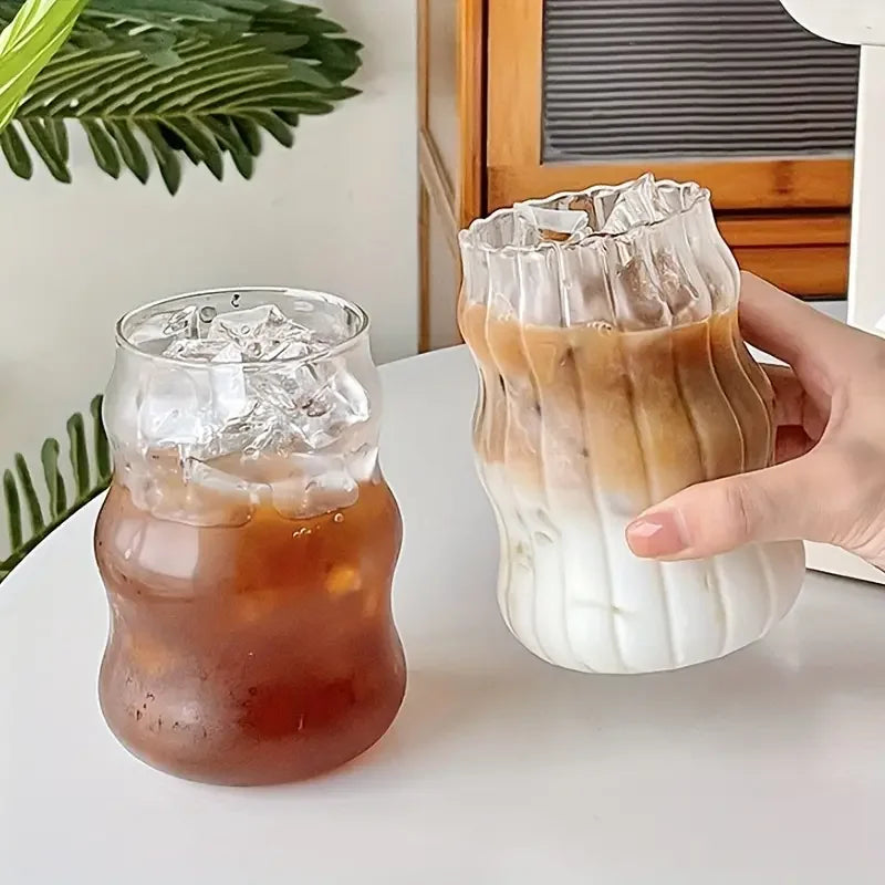 Ins Glass Cup 500ML 16OZ Heat-resistant Tumbler Drinkware