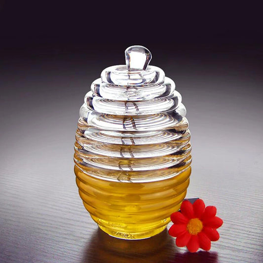 Transparent Honey Jar With Stirring Rod