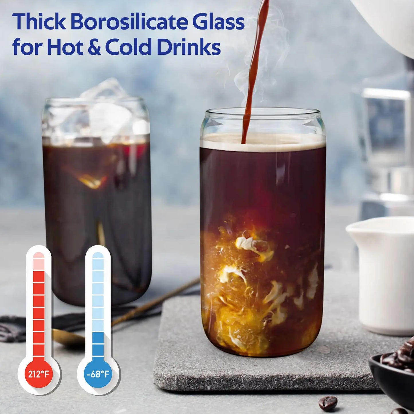 1/4Pcs 400ML Glass Cup With Wooden Lid And Straw